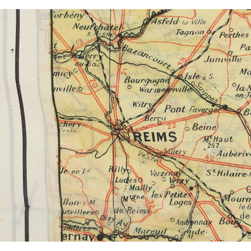 Map, Silk, Escape, C/D, 1943, RAF & USAAF
