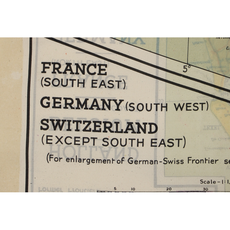 Map, Silk, Escape, C/D, 1943, RAF & USAAF