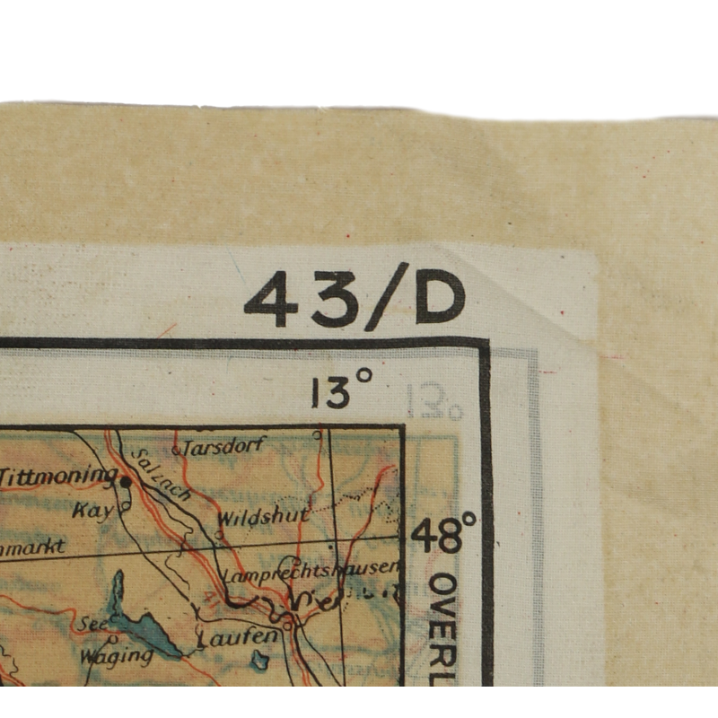 Map, Silk, Escape, C/D, 1943, RAF & USAAF