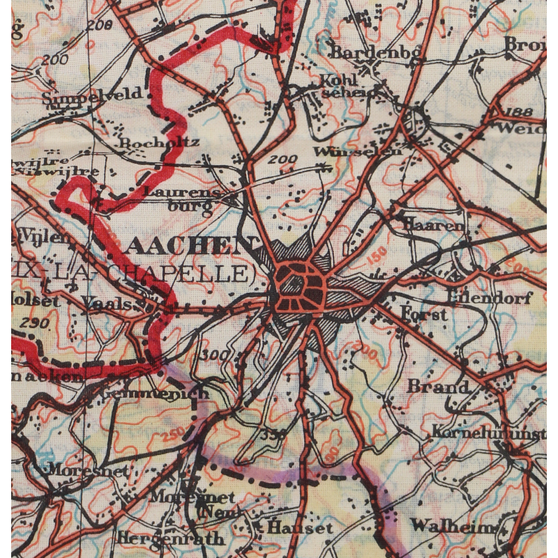 Map, Silk, Escape, C/D, 1943, RAF & USAAF