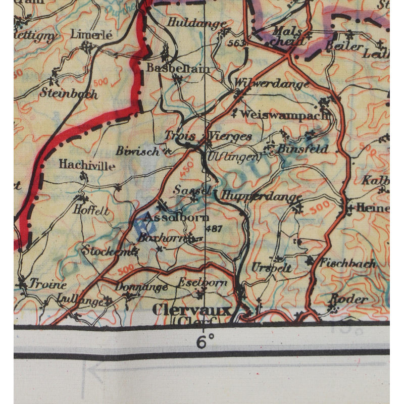 Map, Silk, Escape, C/D, 1943, RAF & USAAF