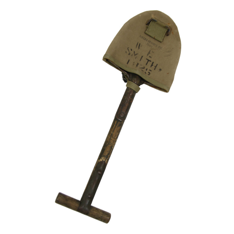 T-Shovel, M-1910, with Cover, Sgt. Wilbur Smith, ETO