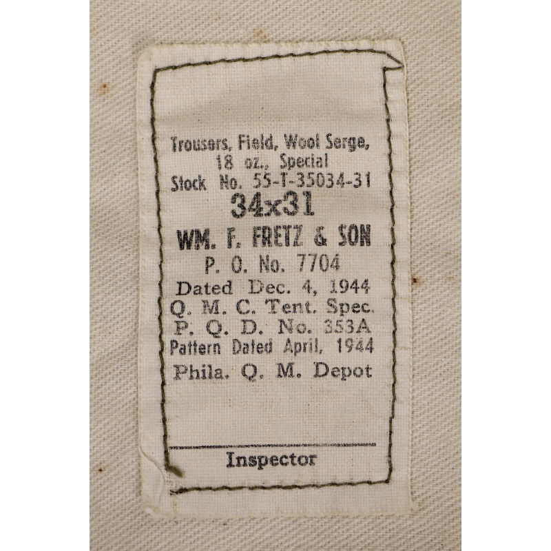 Pantalon moutarde, Special, 34 x 31, 1944
