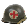 Casque M1, pattes fixes, Medic, quatre croix rouges, liner Firestone