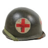 Casque M1, pattes fixes, Medic, quatre croix rouges, liner Firestone