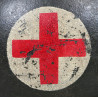Casque M1, pattes fixes, Medic, quatre croix rouges, liner Firestone