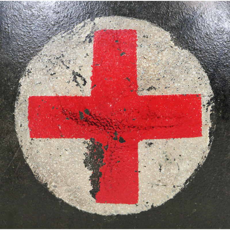 Helmet, M1, Fixed Loops, Medic, Four Red Crosses, Firestone Liner