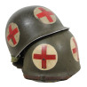 Casque M1, pattes fixes, Medic, quatre croix rouges, liner Firestone