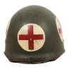 Casque M1, pattes fixes, Medic, quatre croix rouges, liner Firestone