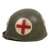 Casque M1, pattes fixes, Medic, quatre croix rouges, liner Firestone