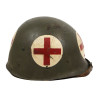 Casque M1, pattes fixes, Medic, quatre croix rouges, liner Firestone