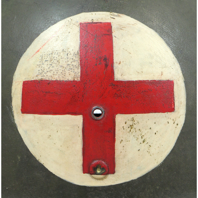 Casque M1, pattes fixes, Medic, quatre croix rouges, liner Firestone