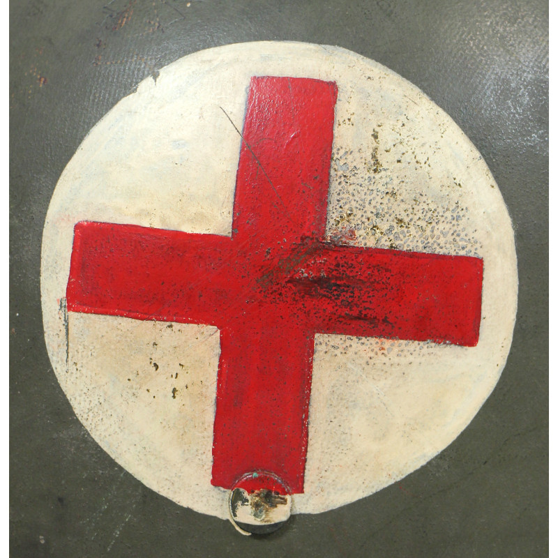 Helmet, M1, Fixed Loops, Medic, Four Red Crosses, Firestone Liner