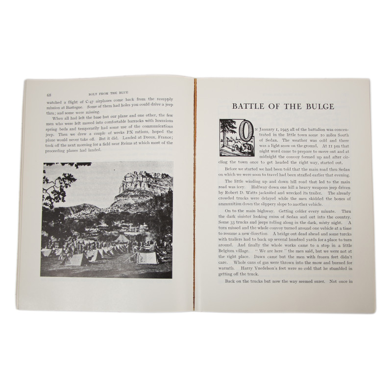 Book, A Bolt From The Blue, 1941-1945, 550th Airborne Infantry Battalion, 1978