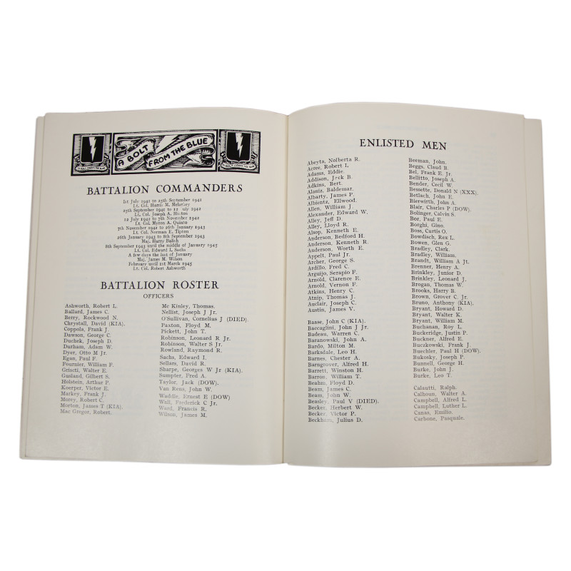 Book, A Bolt From The Blue, 1941-1945, 550th Airborne Infantry Battalion, 1978