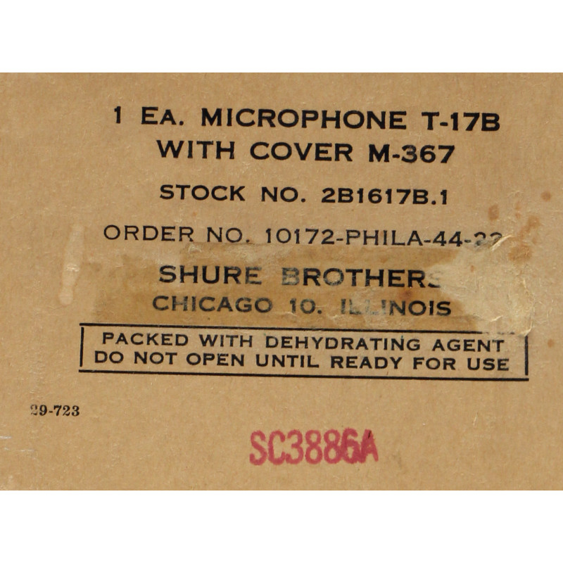 Microphone, T-17-B, US Army dans sa boîte, 1944