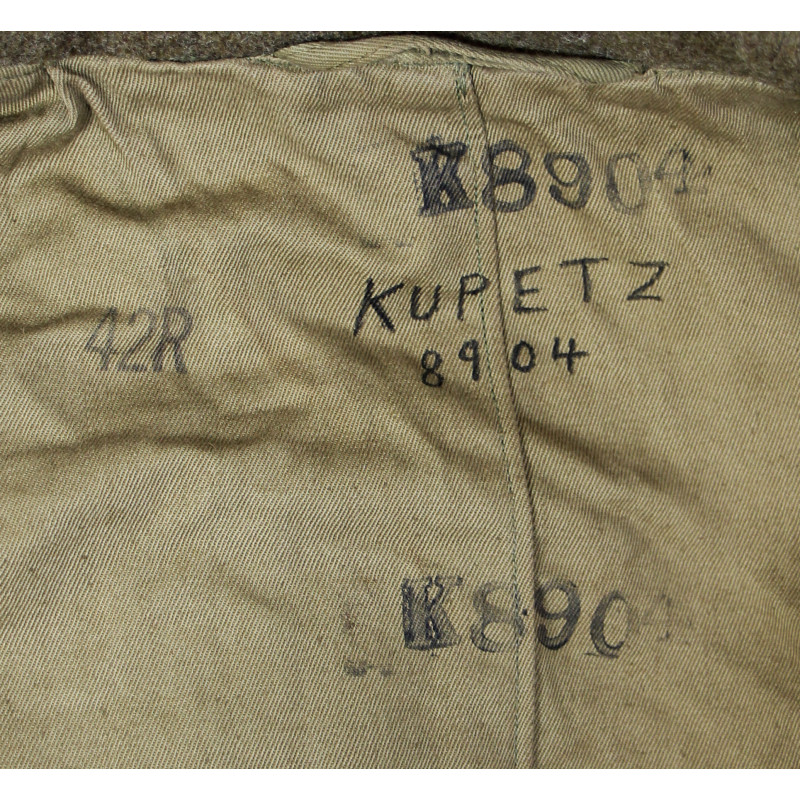 Capote en laine, 42R, Pvt. John Kupetz, 1302nd Engineer General Service Regiment