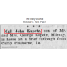 Capote en laine, 42R, Pvt. John Kupetz, 1302nd Engineer General Service Regiment