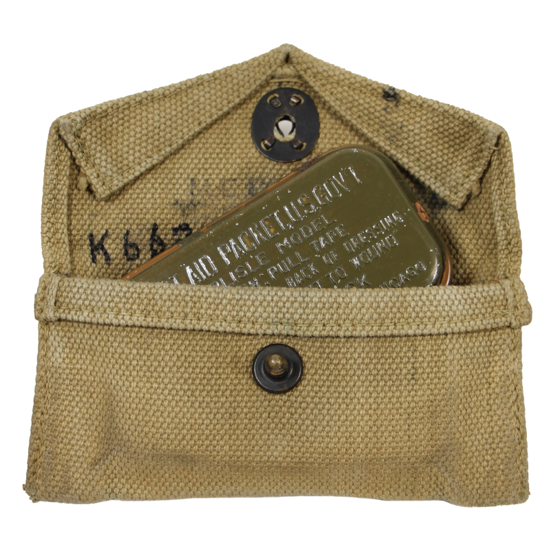 Pochette à pansement M-1924, British-Made, avec pansement Carlisle