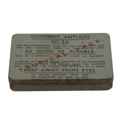 Pommade de décontamination, Anti-Gas Ointment, No. 3A, TROPICAL PACK, 1942, complète