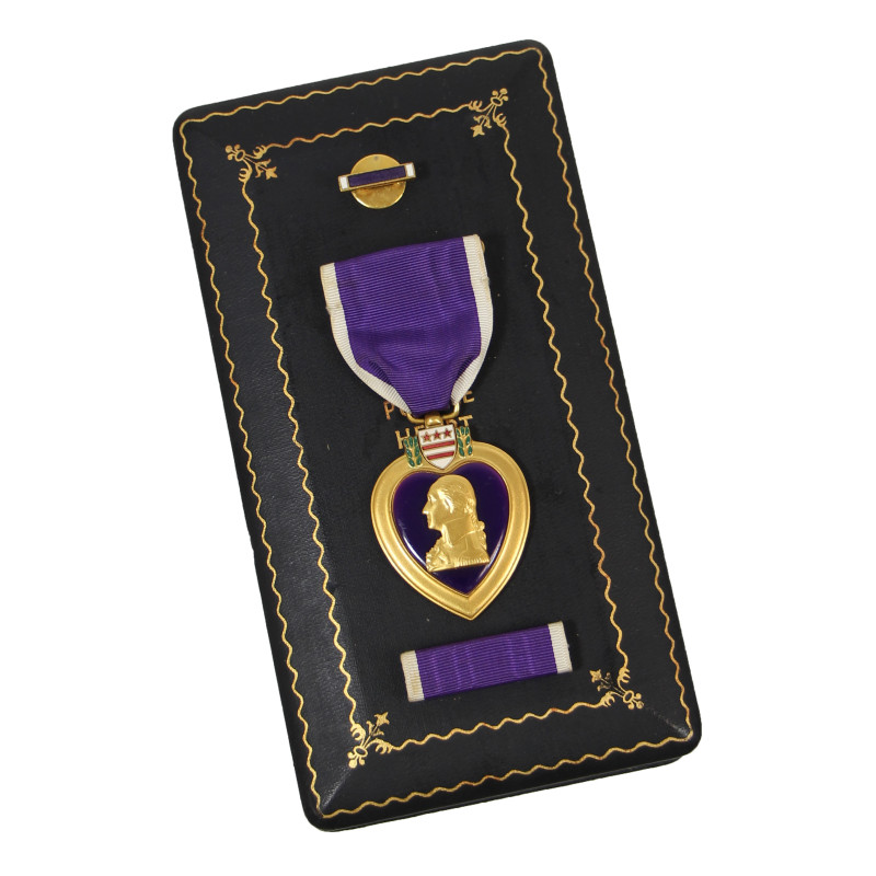 Medal, Purple Heart, Pfc. Dethlef Dethlefs, Co. B, 13th Inf. Regt., 8th Infantry Division, KIA September 10, 1944