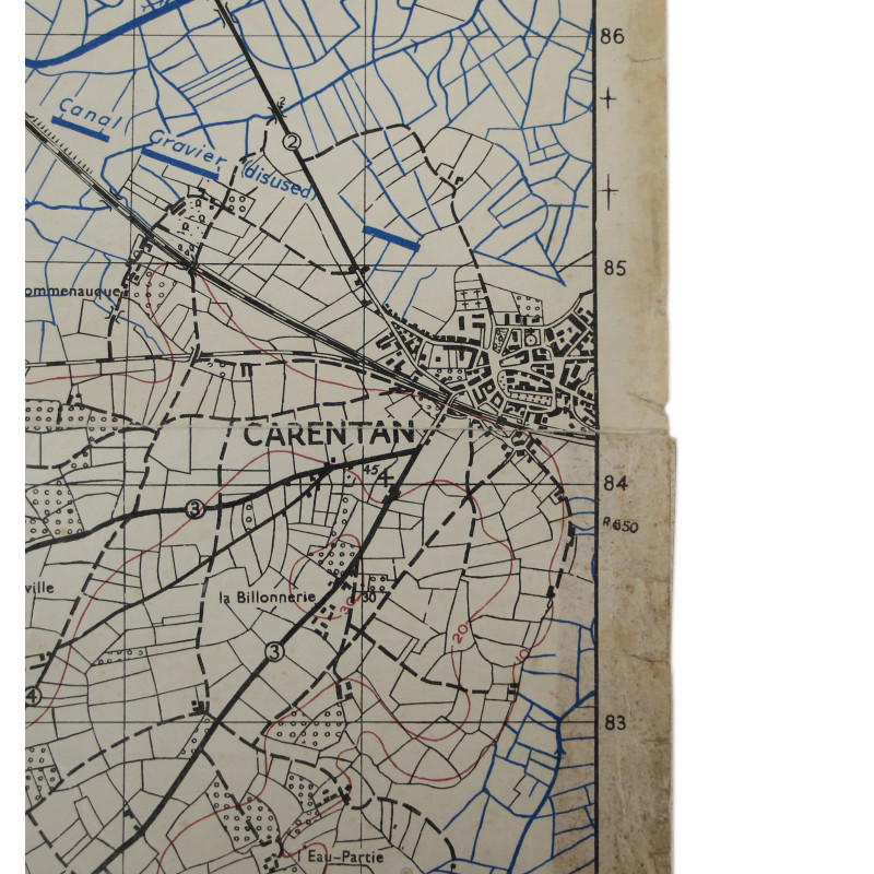 Carte alliée, CARENTAN, Edition of June 1943, Sheet No. 31/18 S.E.