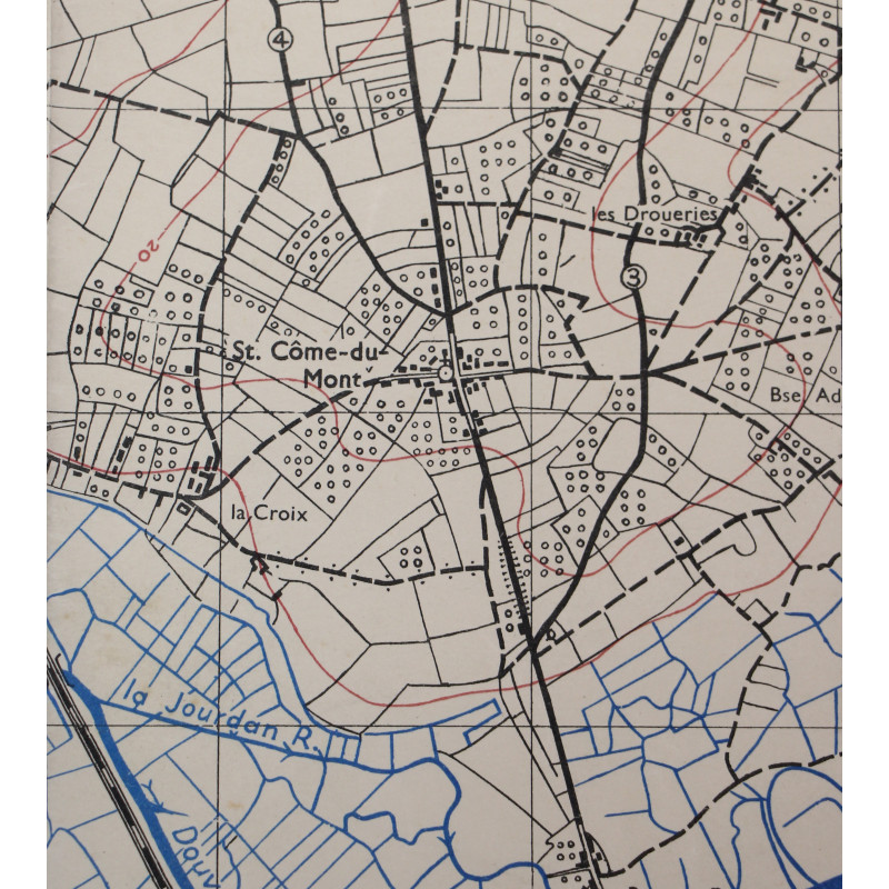 Carte alliée, CARENTAN, Edition of June 1943, Sheet No. 31/18 S.E.