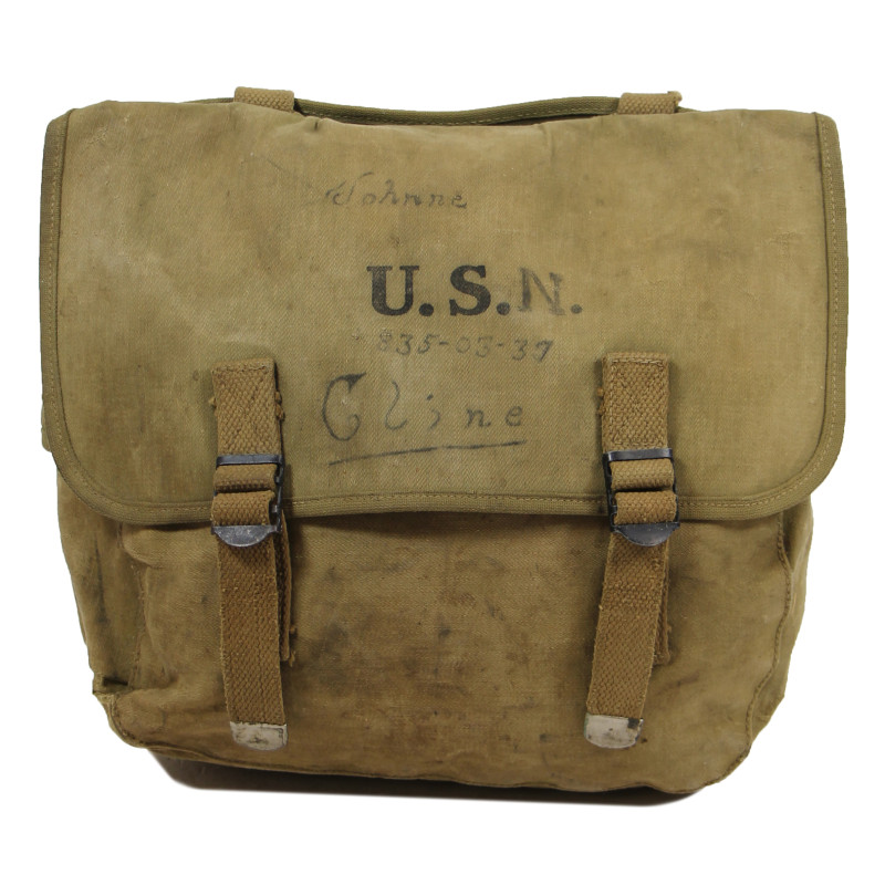 Musette M-1936, caoutchoutée, US Navy, S1c Johnnie Cline