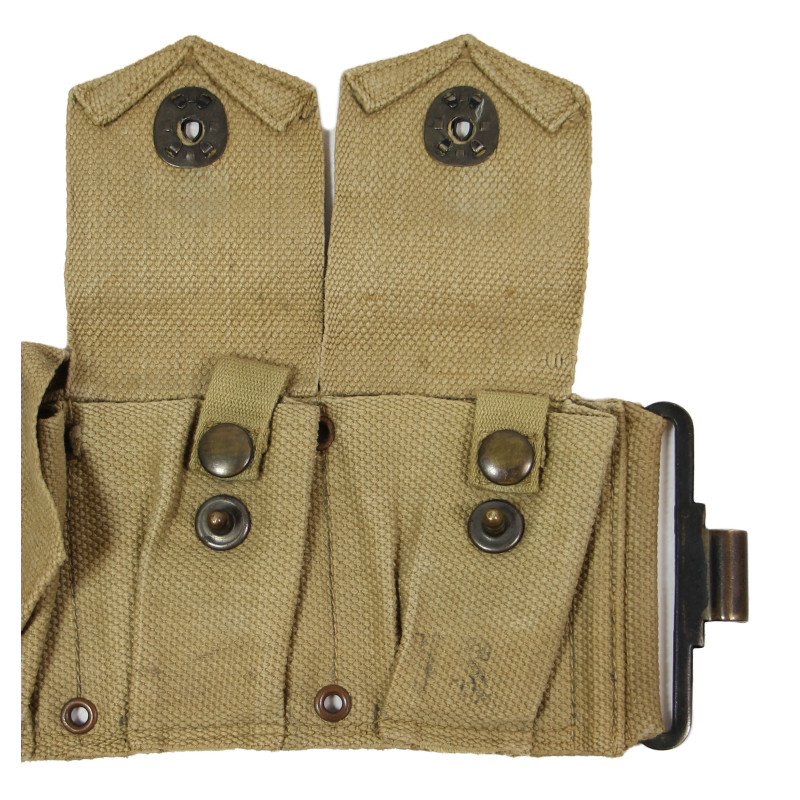 Ceinturon cartouchière M1 Garand, British-Made, 1er type, avec boucle britannique