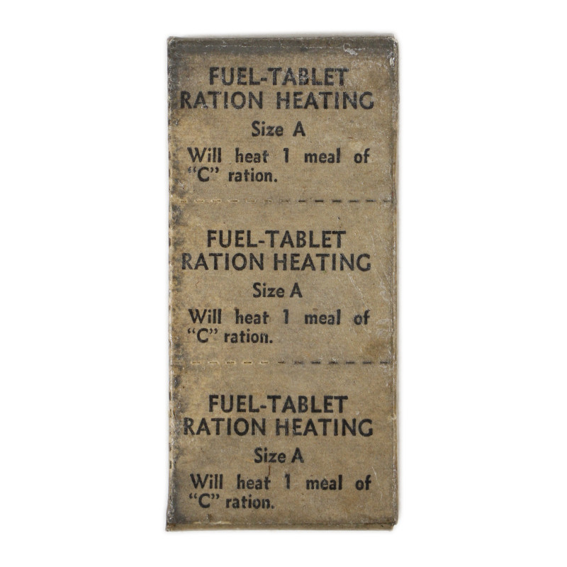 Tablets, Fuel, US Army, Field Ration C, Size A