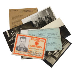 Carte d'identité médicale, 2e type, 1945, M/Sgt. Walter Laidlaw, 61st Field Hospital, ETO