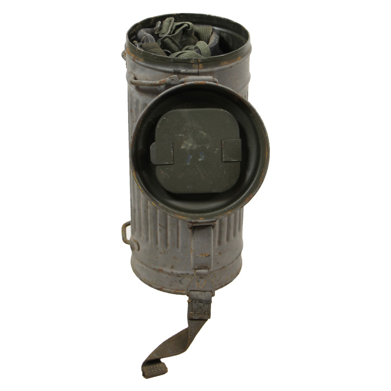 Masque à gaz M38 allemand, complet, 1942, avec boîtier
