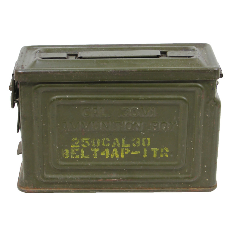 Box, Tin, Ammunition, .30 Caliber, Browning Machine Gun, REEVES, 1944
