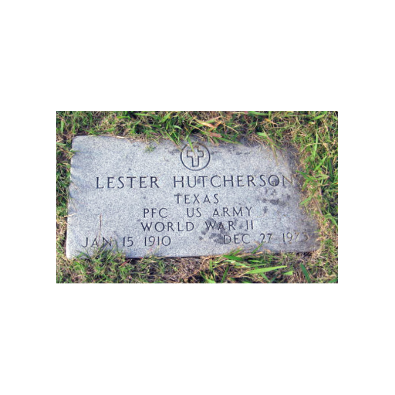Dog Tags, Pfc. Lester Hutcherson, Anti-Tank Co., 413th Inf. Regt., 104th Infantry Division, ETO