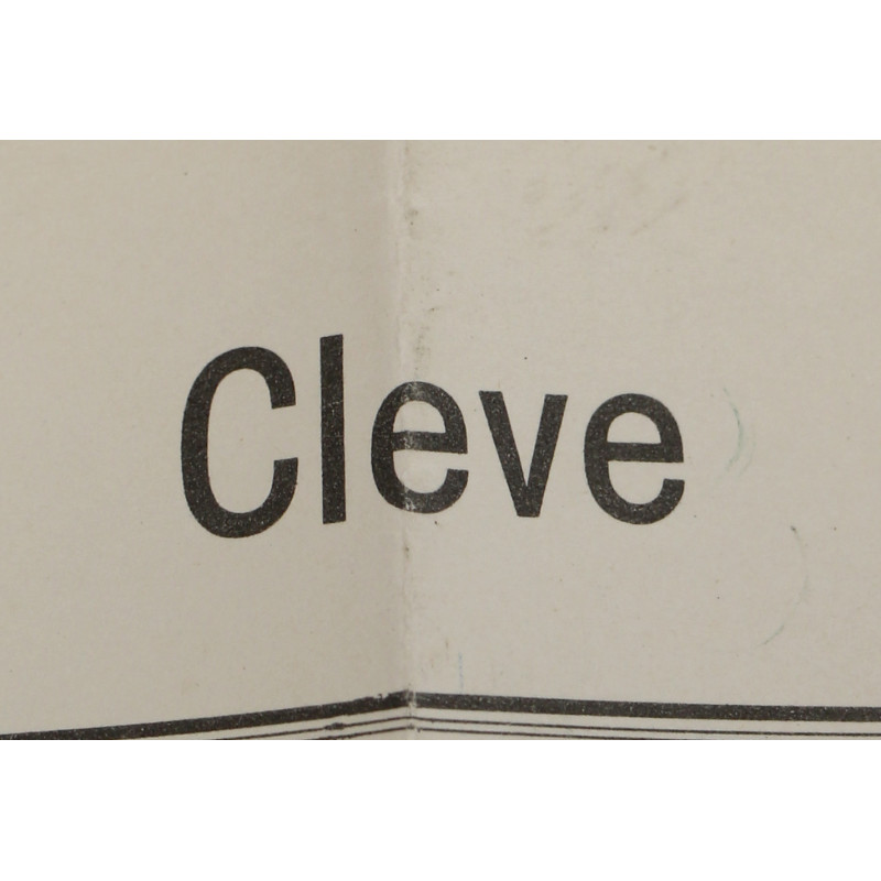 Map, German, Cleve (Arnhem & Nijmegen), Netherlands, 1936