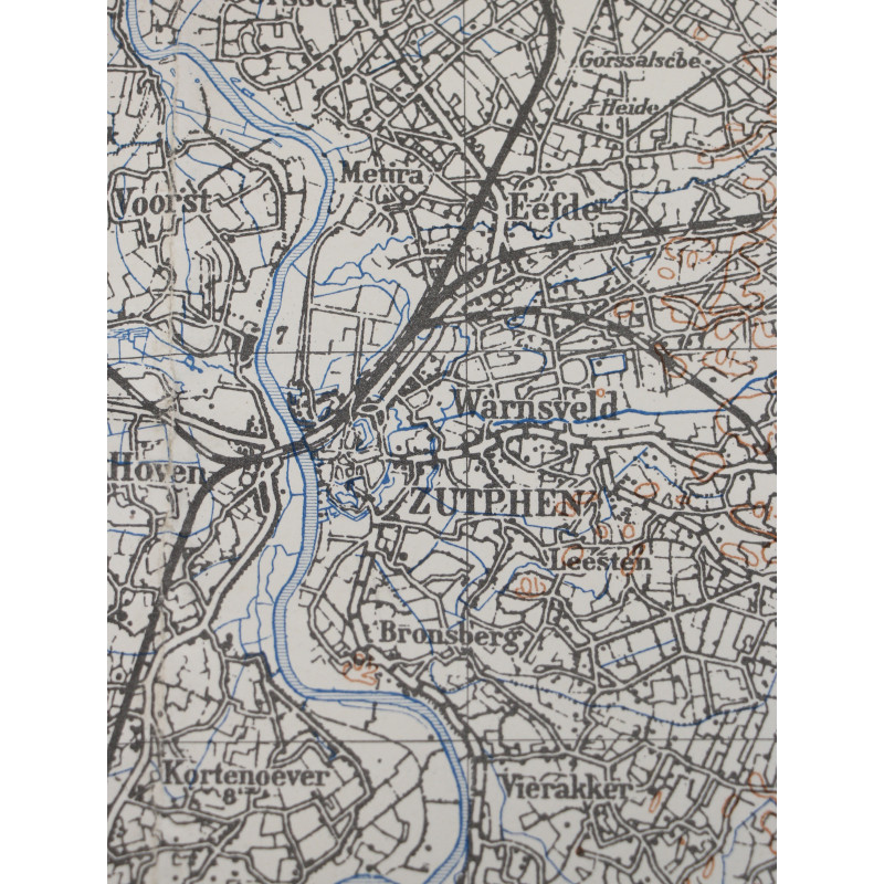 Map, German, Cleve (Arnhem & Nijmegen), Netherlands, 1936