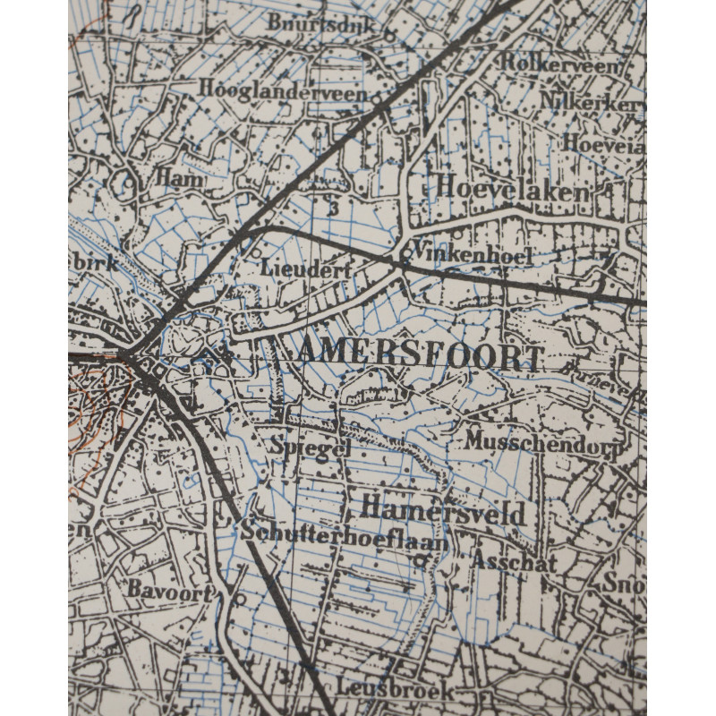 Map, German, Cleve (Arnhem & Nijmegen), Netherlands, 1936