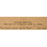 Document, Prayer Service, The Day of Invasion, June 6, 1944