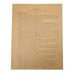 Document, Prayer Service, The Day of Invasion, June 6, 1944