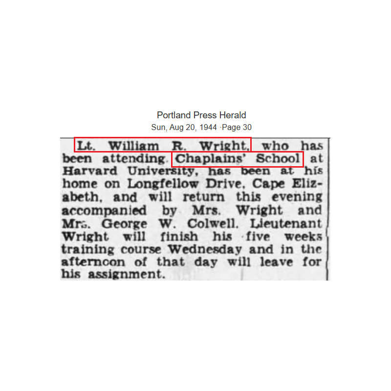 Kit, Chaplain's, Protestant, US Army, 1st Lt. William Wright, USAAF