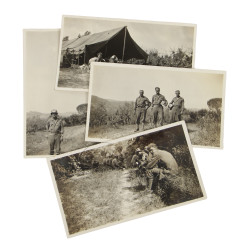 Lot de quatre photographies, US Army, Medic, Italie, été 1944