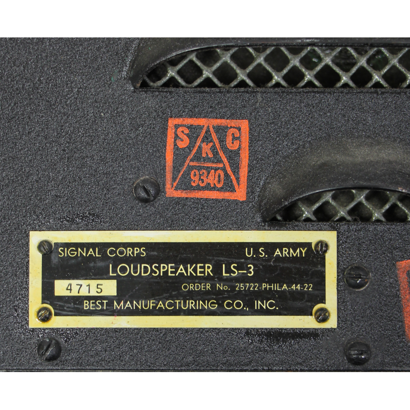 Loudspeaker, LS-3, US Army Signal Corps, 1944