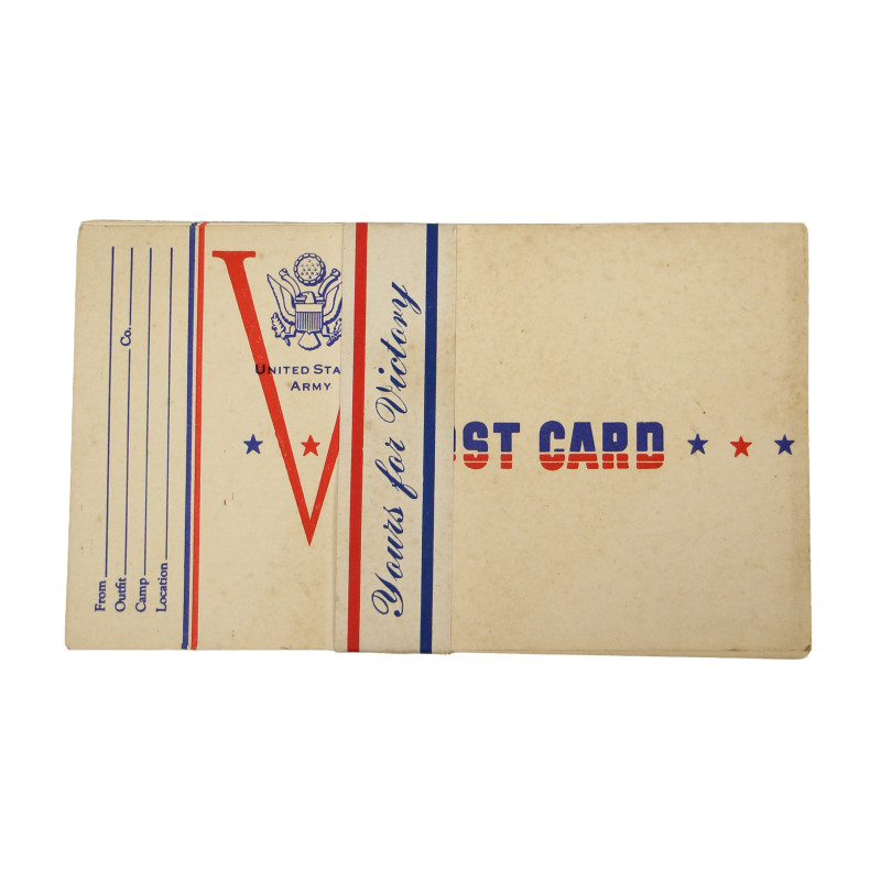 Lot de 12 cartes postales, US Army, "V Post Card", Yours for Victory