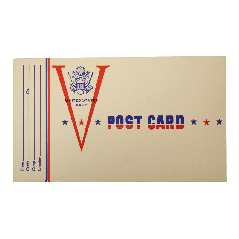 Lot de 12 cartes postales, US Army, "V Post Card", Yours for Victory
