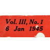 Magazine, ARMY TALKS, Vol. III, No. 1, 6 janvier 1945, ETO
