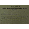 Goggle, Polaroid, M-1944, Type 1, US Navy, in Box