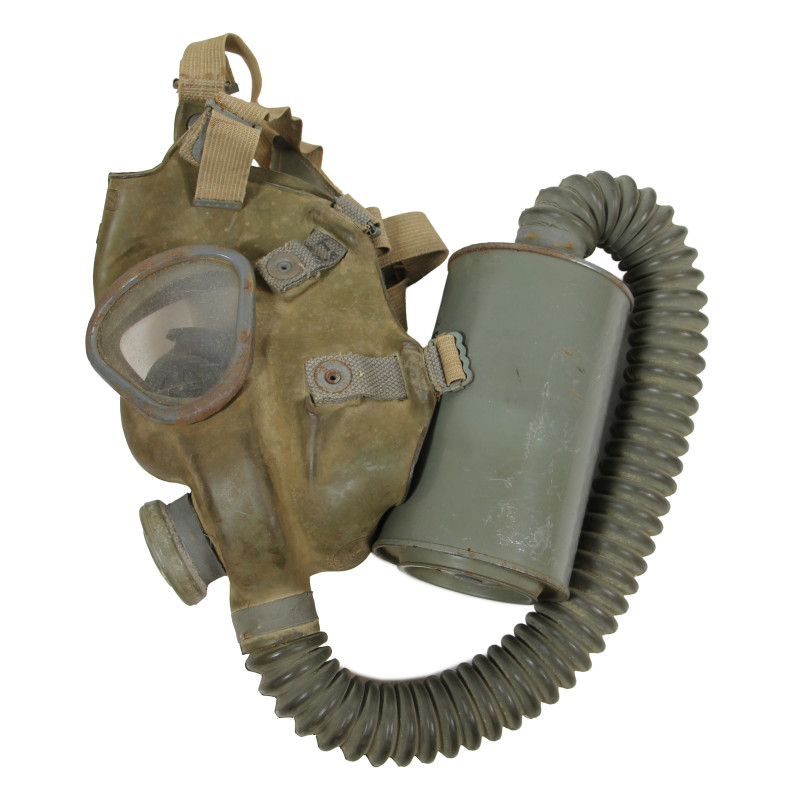 Mask, Gas, Lightweight, OD 3, 1942-1943, Complete, Normandy
