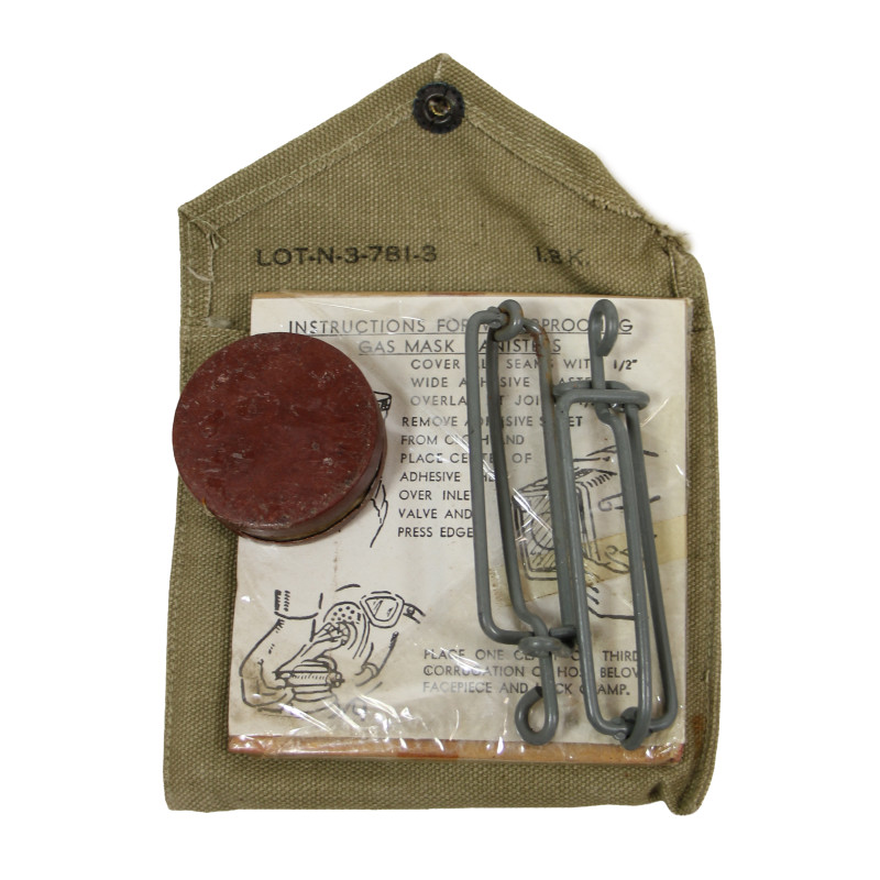 Mask, Gas, Lightweight, OD 3, 1942-1943, Complete, Normandy