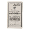Sterbebilder, carte du souvenir, Georg Mühlschuster, Gebirgsjäger-Regiment 13, Ukraine, 24 juin 1942