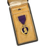Coffret médaille, Purple Heart, Pfc. Francis Race, Co. D, 28th Inf. Regt., 8th Infantry Division, DOW, 29 août 1944